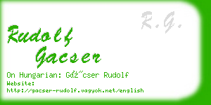 rudolf gacser business card